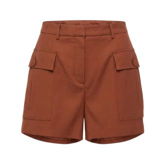 Trussardi Shorts Cargo de Cintura Alta - Shorts - Mujer - Marr&oacute;n - S