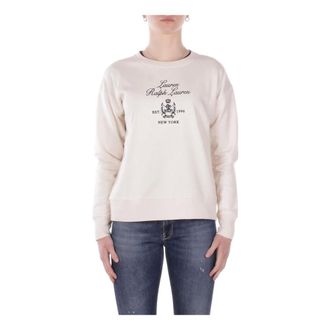 Ralph Lauren Sweatshirts, female, Beige, Size: M Lauren Sweater