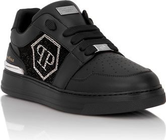 Philipp Plein Lo-Top Sneakers Crystal Hexagon Unisex in Black/black at Nordstrom, Size 44