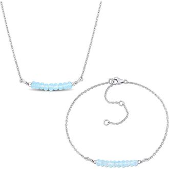 Delmar Sky Blue Topaz Earrings & Necklace Set at Nordstrom Rack