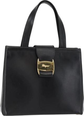 Ferragamo Pre-owned Handbag - Dames - Vintage Handtas - Zwart - ONE Size - Leer - Vintage