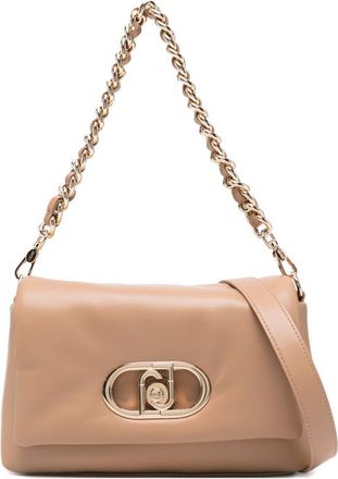 Liu Jo Camel Shoulder Bag With Logo