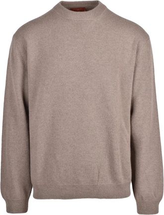 Daniele Fiesoli Crewneck Pullover With Ribbed Cuffs And Timeless Appeal