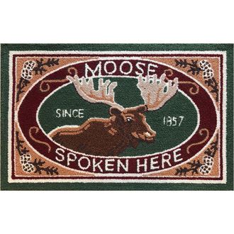 R16 Home Moose Has Spoken Here Doormat in Green/Red/Brown at Nordstrom Rack, Size 24X36