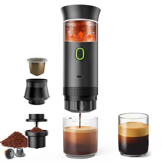OEM Cafetera Port&aacute;til, M&aacute;quina De Espresso Con Funci&oacute;n De Calentamiento, Compatible Con C&aacute;psulas De Caf&eacute; Molido, Ideal Para Coche, Cami&oacute;n O Acampada