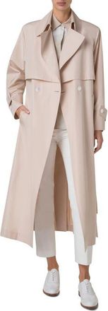 Akris Haider Silk Taffeta Trench Coat in Sand at Nordstrom, Size 10