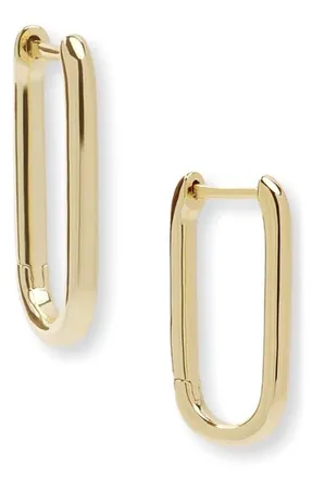 Melinda Maria Carrie Link Huggie Earrings in Gold at Nordstrom