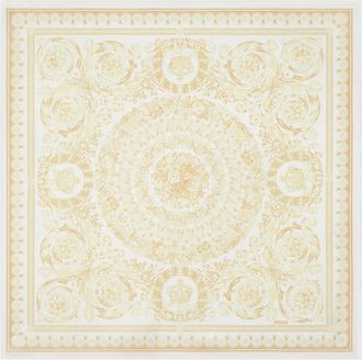Versace Sjaal met barok-print - Wit