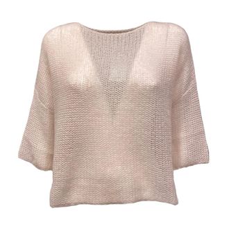 Lu Ren Cashmere Knitwear, female, Gray, Size: M Benen Sweater