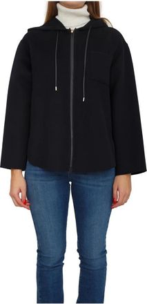 Max Mara Giaccone - Dames - Vesten met rits - Blauw - XS - Wol - Hoodies & sweatvesten