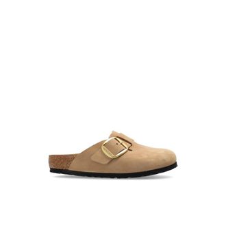 Birkenstock Boston Big Buckle Slides - Dames - Slip ons - Beige - 38 EU - Leer - Schoenen