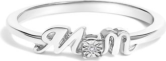 House of Brilliance 925 Sterling Silver Diamond Accent MOM Ring