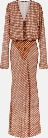 Bananhot Nema printed sheer maxi dress