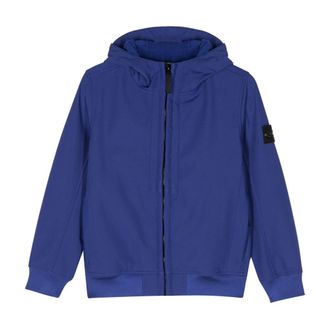 Stone Island Technical Fabric Jacket - male - Stone Island - Kids Sweatshirts - Blue - 8 Y - Kids