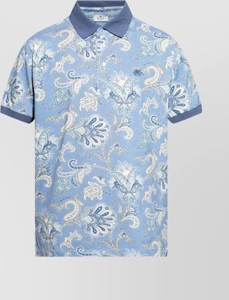 Etro printed cotton short-sleeve polo shirt