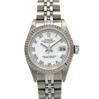 Rolex Pre-owned Datejust Roestvrij Staal Wit Goud - Dames - Vintage Horloges - Wit - ONE Size - Vintage