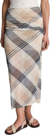 Kenneth Cole Pull On Mesh Midi Skirt
