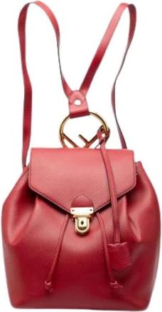 Fendi Pre-owned Backpacks, female, Red, Size: ONE SIZE Pre-owned Leather Backpack