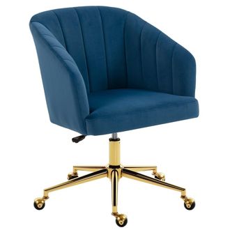 HOMCOM Silla de oficina 61x60x92.5 cm azul