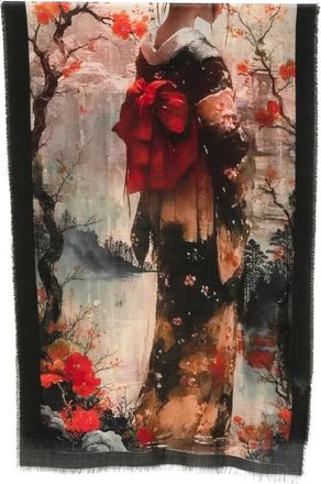 D'Aniello Mika 8700W Stole - Dames - Zijden sjaals - Zwart - ONE Size - Accessoires