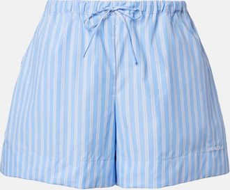 Hunza G Striped cotton poplin shorts