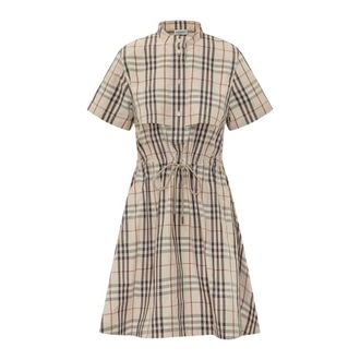 Burberry Shirt Dresses, female, Beige, Size: 2XS Isotta Chk Dress