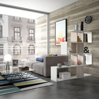 Terraneo Terraneo - Librer&iacute;a Moderna 5 Estantes De Roble Blanco