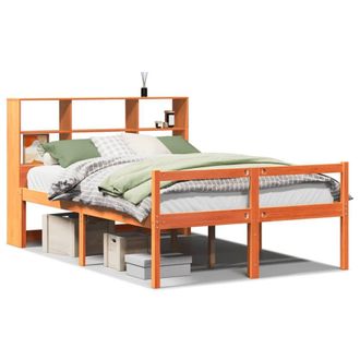Berkfield Home Bookcase Bed without Mattress Wax Brown 160x200 cm Solid Wood
