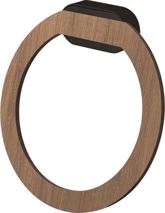 Bisk Toallero Redondo Bergen, Negro/madera