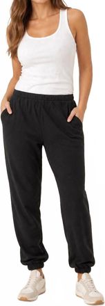 Karen Kane Flexible Elastic Waistband Sweatpants In Black