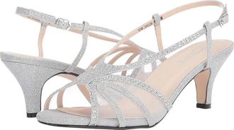 Touch Ups Womens Touch Ups Clara Sandals Silver Kitten Heel Slingback ZAP1281