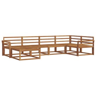 vidaXL Conjunto De Sof&aacute;s De Exterior 6 Pcs Natural Vidaxl