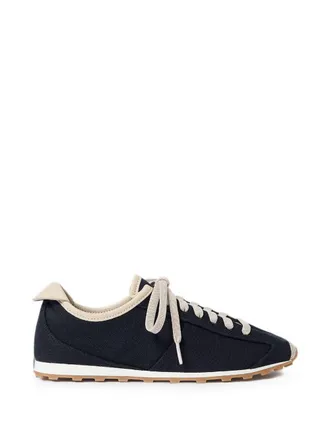 Jacquemus Black Minimalist Silk-Blend Sneakers