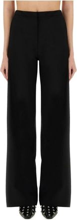 Pantaloni Torino Wide Leg Tailored Broeken - Dames - Wijde Broeken - Zwart - S - Wol - Broeken