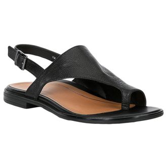 Vionic Citrine Ella Leather Womens Hook and loop Sandals - Black - Size:UK 7