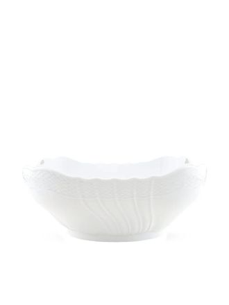Ginori 1735 Vierkante saladekom met textuur (24,8 cm x 24,8 cm) - Wit