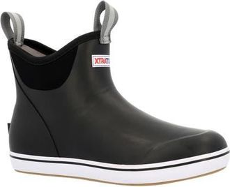 Xtratuf Waterproof Ankle Deck Boot in Black at Nordstrom, Size 10