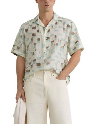 Reiss Vespucci Cuban Brushstroke Casual Shirt