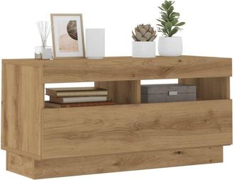 vidaXL Vidaxl - Mobile tv con Luci led Artigianale 80x35x40cm Legno Multistrato