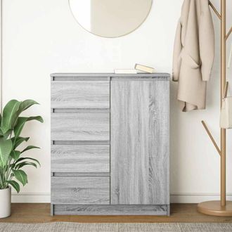 Berkfield Home Sideboard with Drawers Grey Sonoma 71x35x84 cm Engineered Wood | Size: 71 x 35 x 84 cm