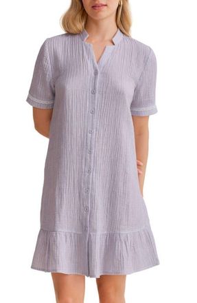 Fleur't Coastal Cotton Gauze Nightgown in Coastal Stripe at Nordstrom, Size X-Small