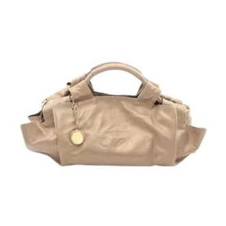 Loewe Pre-owned Handbag - Dames - Pre-owned - Beige - Maat: ONE Size Leer