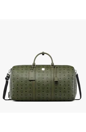 MCM X-Large Ottomar Weekender Bag in Visetos in Khaki Moss at Nordstrom
