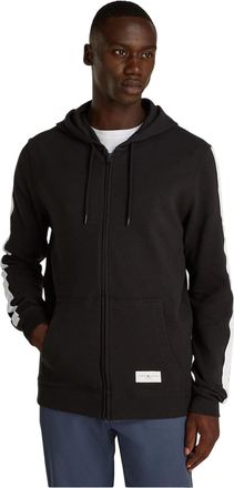 Tommy Hilfiger Hoodie met lange mouwen en doorlopende ritssluiting voor heren (Zwart)