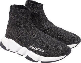 Balenciaga Womens Polyester Speed Glittered Trainer (Authentic Pre-Loved)