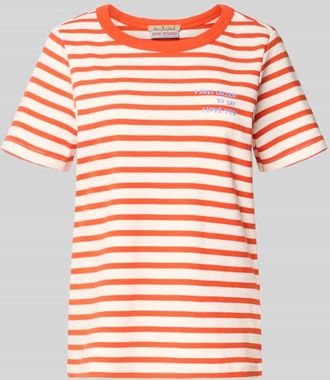 Smith & Soul T-Shirt mit Rundhalsausschnitt und Stitching in Orange, Gr&ouml;&szlig;e XXL