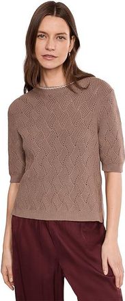 Varley Agathe Knit Top Womens Sweater Brownie : XXS, Cotton