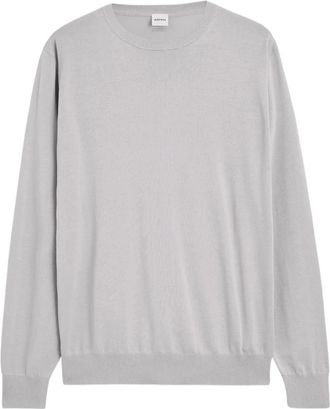 Aspesi Stijlvolle Gebreide Top - Heren - Ronde hals truien - Grijs - XL - Truien & Vesten