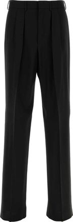 Tom Ford High Twist Broken Twill Double Pleat Pant