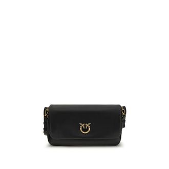 Pinko Black Calf Leather Bos Taurus Shoulder Womens Bag